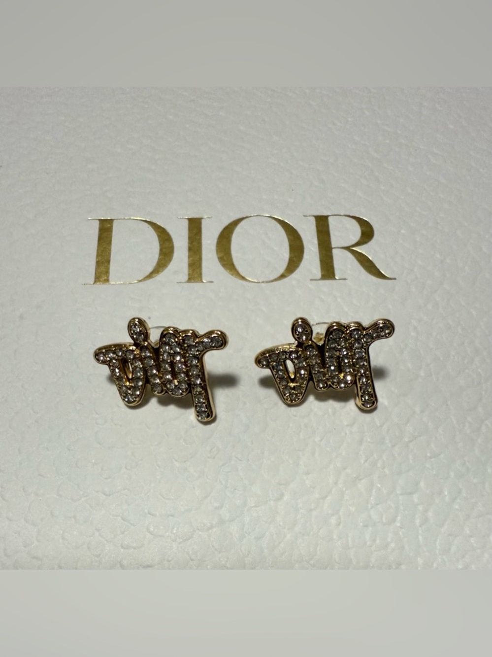 Luxurious D Earrings Goldtone Fashion Jewelry